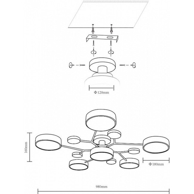 Потолочная люстра Velante 446-207-06