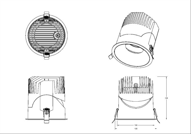 Встраиваемый светильник Fiberli 1005E65 12130603 Встраиваемый светильник Fiberli 1005E65 12130603