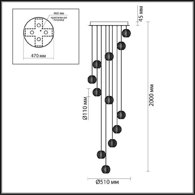 Каскадная люстра Odeon Light Crystal 5007/56L Каскадная люстра Odeon Light Crystal 5007/56L