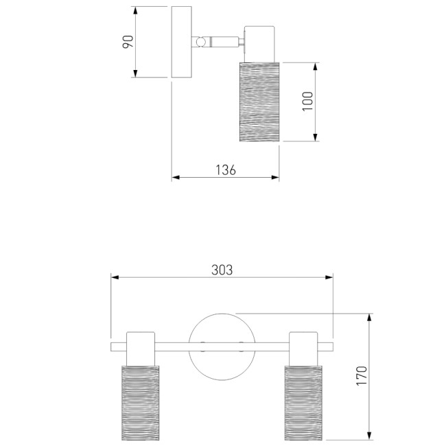 Спот Eurosvet Мэдиссон 20043/2 сатин-никель Спот Eurosvet Мэдиссон 20043/2 сатин-никель
