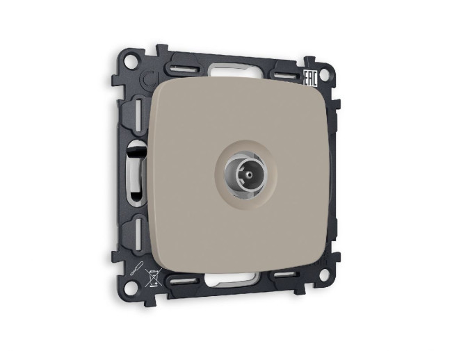 Комплект механизма TV розетки проходной 5-1000 MHz 4dB Ambrella Volt Omega MO373030 Комплект механизма TV розетки проходной 5-1000 MHz 4dB Ambrella Volt Omega MO373030