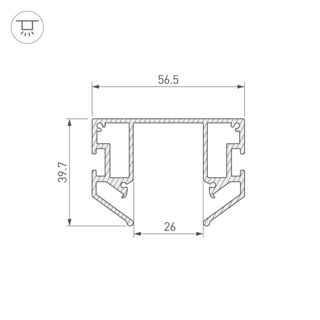 Профиль-держатель Arlight MAG-STRETCH-25-2000 (5LN) 056188