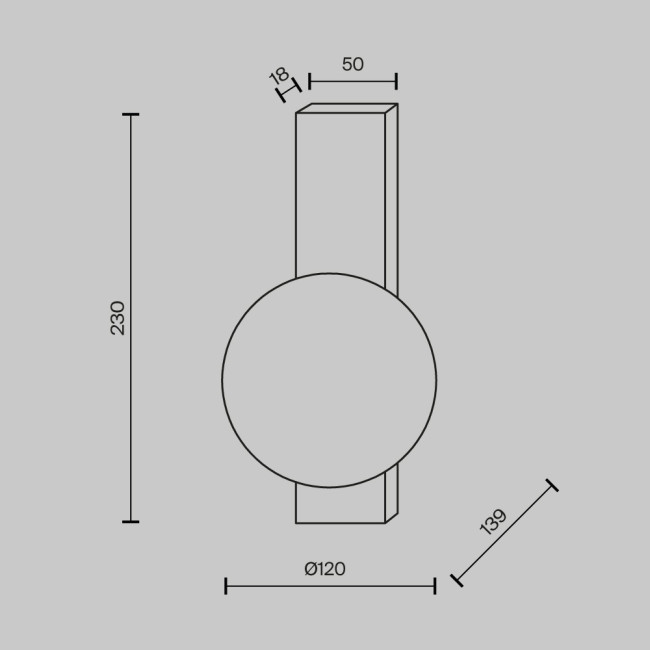 Настенный светильник Maytoni Lunella MOD470WL-01BS Настенный светильник Maytoni Lunella MOD470WL-01BS