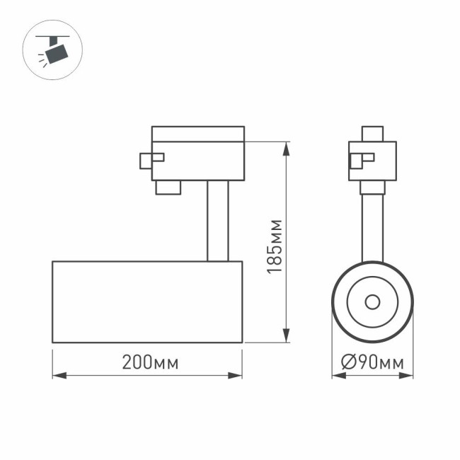 Трековый светильник Arlight LGD-4TR black 024630(1) Трековый светильник Arlight LGD-4TR black 024630(1)