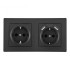Розетка двойная (двухпостовая) с USB Arte Milano SET06-2-47-1-40-1 black Розетка двойная (двухпостовая) с USB Arte Milano SET06-2-47-1-40-1 black