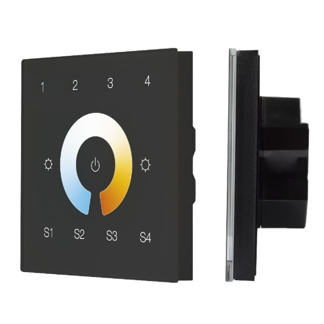 Сенсорная панель Arlight DALI-901-11-4G-4SC-MIX-DT8-IN Black BUS/230V 037197 Сенсорная панель Arlight DALI-901-11-4G-4SC-MIX-DT8-IN Black BUS/230V 037197