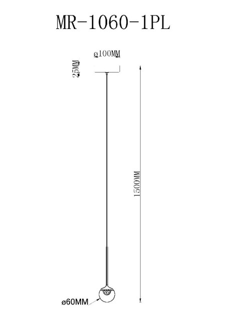 Подвесной светильник MyFar Kollins MR1060-1PL Подвесной светильник MyFar Kollins MR1060-1PL