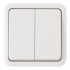 Выключатель двухклавишный проходной Arte Milano 310.32-2.white