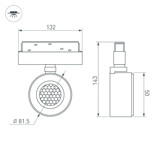 Трековый магнитный светильник Arlight MAG-ORIENT-POINT-R80-12W Day4000 048404 Трековый магнитный светильник Arlight MAG-ORIENT-POINT-R80-12W Day4000 048404