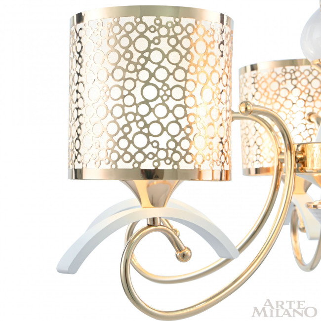 Подвесная люстра Arte Milano Florentia-9787 309787/5 Wh/Gd