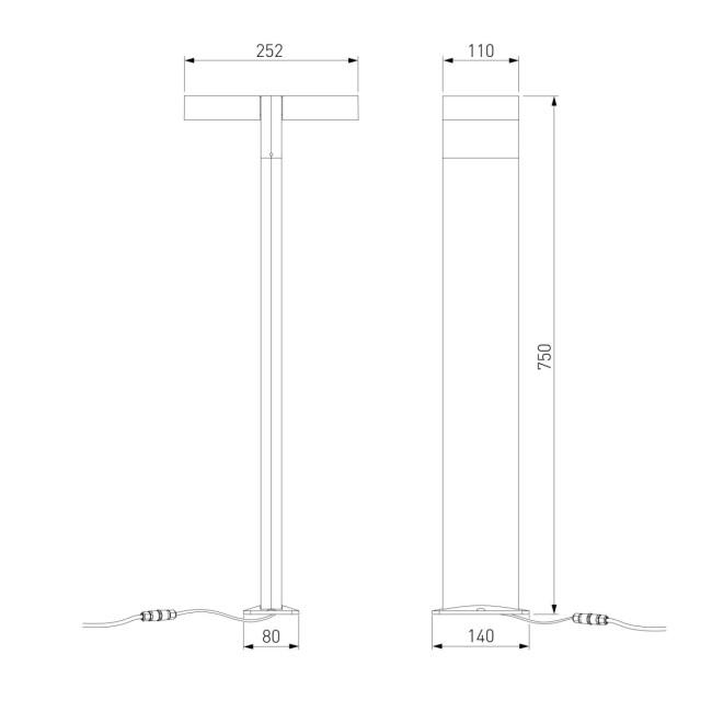 Ландшафтный светильник Elektrostandard Twin 35170/F черный 4690389219443 a072076 Ландшафтный светильник Elektrostandard Twin 35170/F черный 4690389219443 a072076