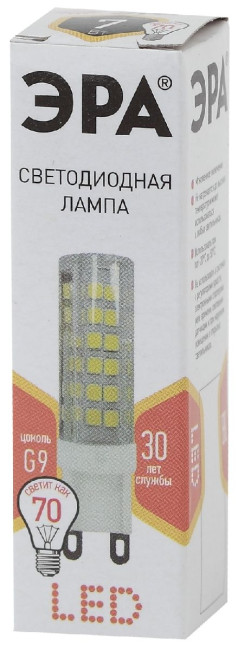 Лампа светодиодная Эра G9 7W 2700K LED JCD-7W-CER-827-G9 Б0027865 Лампа светодиодная Эра G9 7W 2700K LED JCD-7W-CER-827-G9 Б0027865