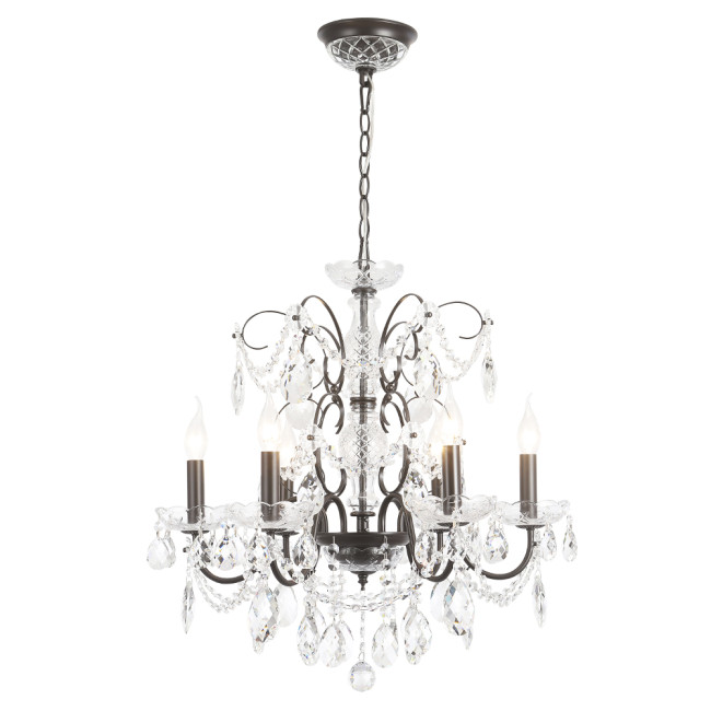 Подвесная люстра Crystal Lux ODELIS SP6 BROWN Подвесная люстра Crystal Lux ODELIS SP6 BROWN
