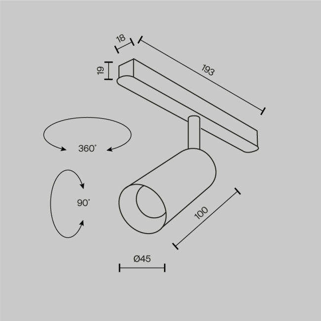 Трековый магнитный светильник Maytoni Focus Led TR032-4-5W3K-M-DS-BW Трековый магнитный светильник Maytoni Focus Led TR032-4-5W3K-M-DS-BW
