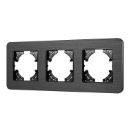 Рамка на 3 поста алюминиевая Arlight FRM-AKIRY-AL-3-BK 049729 Рамка на 3 поста алюминиевая Arlight FRM-AKIRY-AL-3-BK 049729