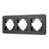 Рамка на 3 поста алюминиевая Arlight FRM-AKIRY-AL-3-BK 049729 Рамка на 3 поста алюминиевая Arlight FRM-AKIRY-AL-3-BK 049729