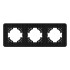 Рамка на 3 поста алюминиевая Arlight FRM-AKIRY-AL-3-BK 049729 Рамка на 3 поста алюминиевая Arlight FRM-AKIRY-AL-3-BK 049729