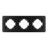 Рамка на 3 поста алюминиевая Arlight FRM-AKIRY-AL-3-BK 049729 Рамка на 3 поста алюминиевая Arlight FRM-AKIRY-AL-3-BK 049729