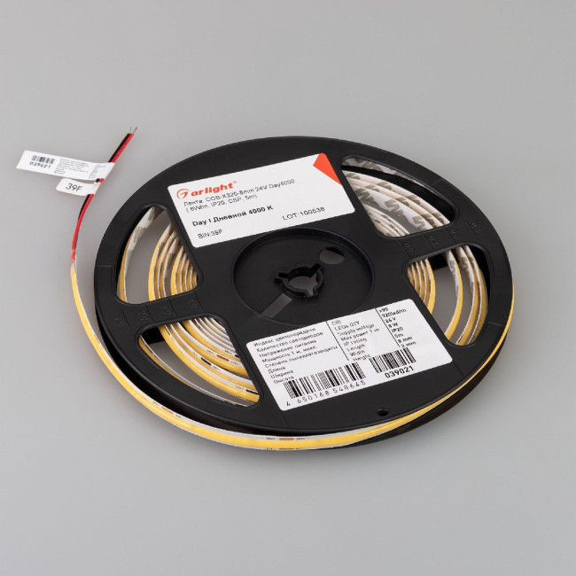 Светодиодная лента Arlight COB-X320-8mm 24V Day4000 (8 W/m, IP20, 5m) 039021(1) Светодиодная лента Arlight COB-X320-8mm 24V Day4000 (8 W/m, IP20, 5m) 039021(1)