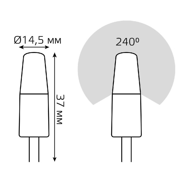 Светодиодная лампа Gauss Elementary G4 3W 4100K 18723 Светодиодная лампа Gauss Elementary G4 3W 4100K 18723