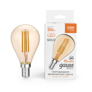 Светодиодная филаментная лампа Gauss Basic Filament E14 3,8W 2400K 1057154 Светодиодная филаментная лампа Gauss Basic Filament E14 3,8W 2400K 1057154