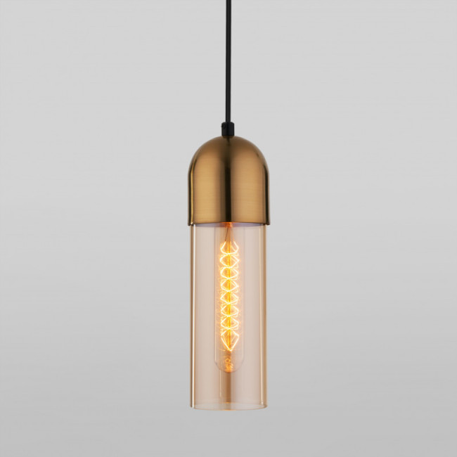 Подвесной светильник Eurosvet Airon 50180/1 янтарный Подвесной светильник Eurosvet Airon 50180/1 янтарный