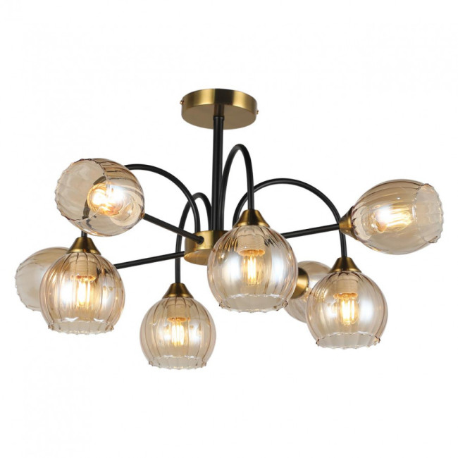 Люстра на штанге IMEX MD.51831-8-S-BK+BR Люстра на штанге IMEX MD.51831-8-S-BK+BR