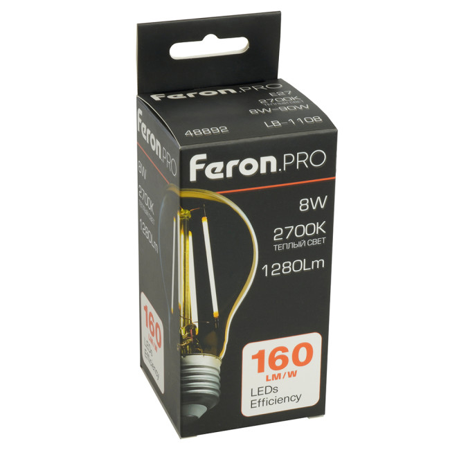Светодиодная лампа Feron LB-1108 E27 8W 2700K 48892 Светодиодная лампа Feron LB-1108 E27 8W 2700K 48892