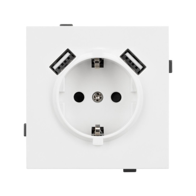 Механизм розетки с USB зарядкой Arlight SCT-TENDO-MUAA-PL-WH (230V, 16A) 054082 Механизм розетки с USB зарядкой Arlight SCT-TENDO-MUAA-PL-WH (230V, 16A) 054082