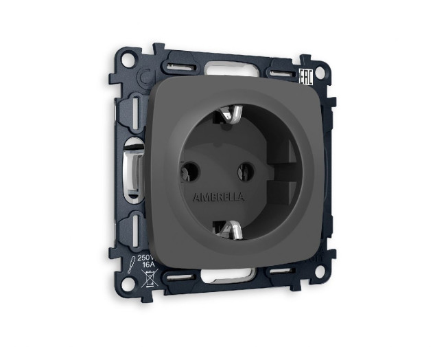 Комплект механизма розетки с/з на винтовых зажимах Ambrella Volt Omega MO906010 Комплект механизма розетки с/з на винтовых зажимах Ambrella Volt Omega MO906010