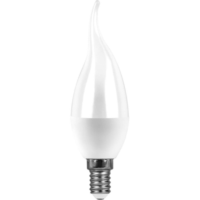 Лампа светодиодная Feron E14 7W 2700K Свеча Матовая LB-97 25475