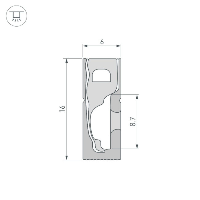 Силиконовый профиль Arlight WPH-FLEX-0616-SIDE-S9-5m BLACK 045788 Силиконовый профиль Arlight WPH-FLEX-0616-SIDE-S9-5m BLACK 045788