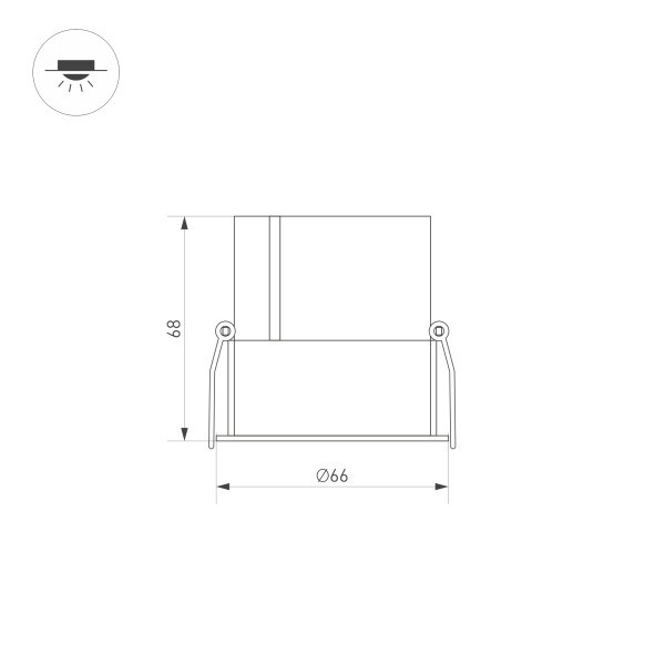 Встраиваемый светильник Arlight MS-Atlas-Built-R66-15W Warm3000 035455 Встраиваемый светильник Arlight MS-Atlas-Built-R66-15W Warm3000 035455