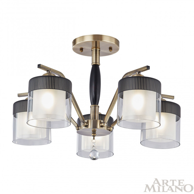 Люстра на штанге Arte Milano Napoli 332646/5 AB+BK Люстра на штанге Arte Milano Napoli 332646/5 AB+BK