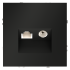 Розетка телевизионная встраиваемая Voltum S70 TV+RJ45 кат. 6, (черный матовый) VLS060708 Розетка телевизионная встраиваемая Voltum S70 TV+RJ45 кат. 6, (черный матовый) VLS060708