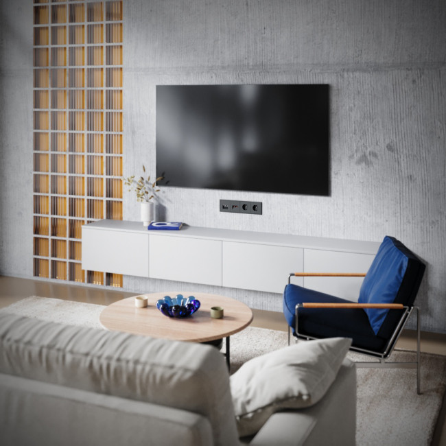 Розетка телевизионная встраиваемая Voltum S70 TV+RJ45 кат. 6, (черный матовый) VLS060708 Розетка телевизионная встраиваемая Voltum S70 TV+RJ45 кат. 6, (черный матовый) VLS060708