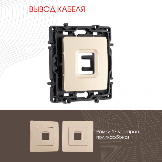 Вывод кабеля Arte Milano 217.49-1.shampan Вывод кабеля Arte Milano 217.49-1.shampan