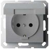 Двойная розетка SHUKO Jasmart с крышкой с защитными шторками (2P+T) 16A 250V G5505S