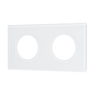 Рамка стеклянная на 2 поста Arlight FRM-GLARE-GC-2-WH 043835 Рамка стеклянная на 2 поста Arlight FRM-GLARE-GC-2-WH 043835