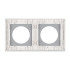 Рамка стеклянная на 2 поста Arlight FRM-GLARE-GC-2-WH 043835 Рамка стеклянная на 2 поста Arlight FRM-GLARE-GC-2-WH 043835