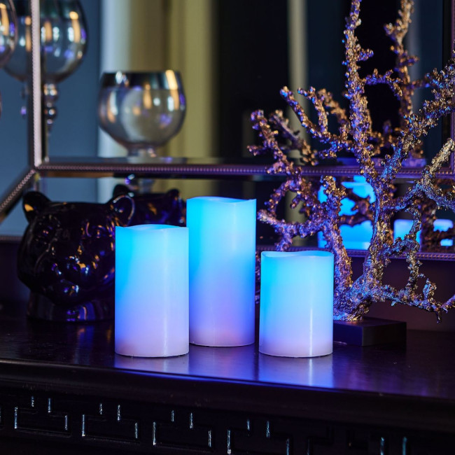 Набор свечей светодиодных Uniel ULD-F052 RGB RC CANDLE SET3 UL-00007259 Набор свечей светодиодных Uniel ULD-F052 RGB RC CANDLE SET3 UL-00007259