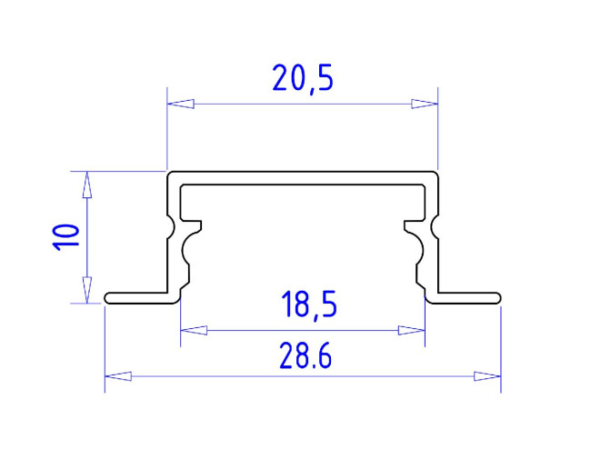 Алюминиевый встраиваемый профиль Ambrella Light Alum Profile GP1200AL Алюминиевый встраиваемый профиль Ambrella Light Alum Profile GP1200AL