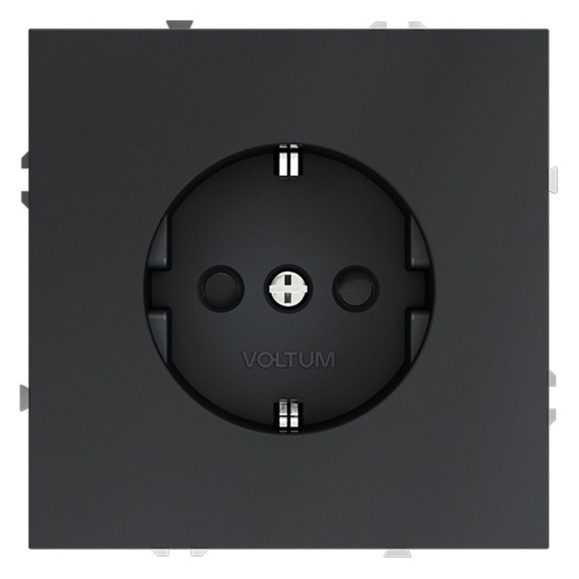 Розетка со шторками Voltum S70 VLS040207 (графит)