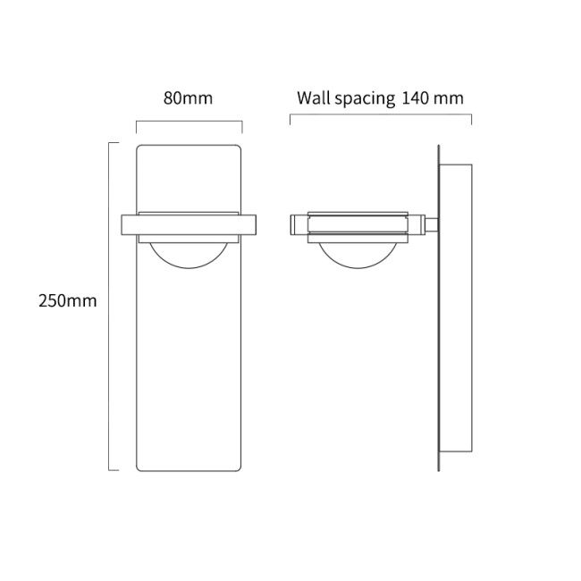 Настенный светильник Delight Collection Wall lamp MT9108-1W gun black Настенный светильник Delight Collection Wall lamp MT9108-1W gun black