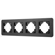 Рамка на 4 поста алюминиевая Arlight FRM-AKIRY-AL-4-BK 049732 Рамка на 4 поста алюминиевая Arlight FRM-AKIRY-AL-4-BK 049732
