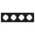 Рамка на 4 поста алюминиевая Arlight FRM-AKIRY-AL-4-BK 049732