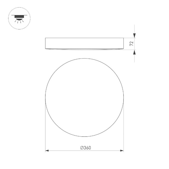 Потолочный светильник Arlight SP-FLOWER-R360-18W Warm3000 049802 Потолочный светильник Arlight SP-FLOWER-R360-18W Warm3000 049802