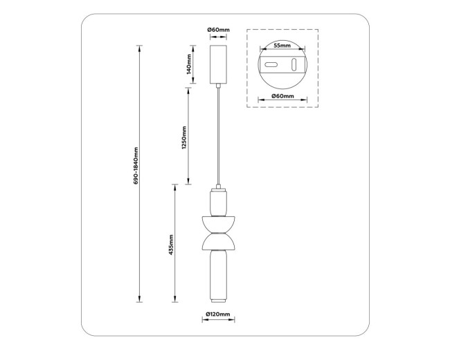 Подвесной светильник Ambrella Light High Light Modern LH11021 Подвесной светильник Ambrella Light High Light Modern LH11021