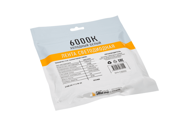 Светодиодная лента SWG SWG2P168-24-17.3-W-20 003489 Светодиодная лента SWG SWG2P168-24-17.3-W-20 003489