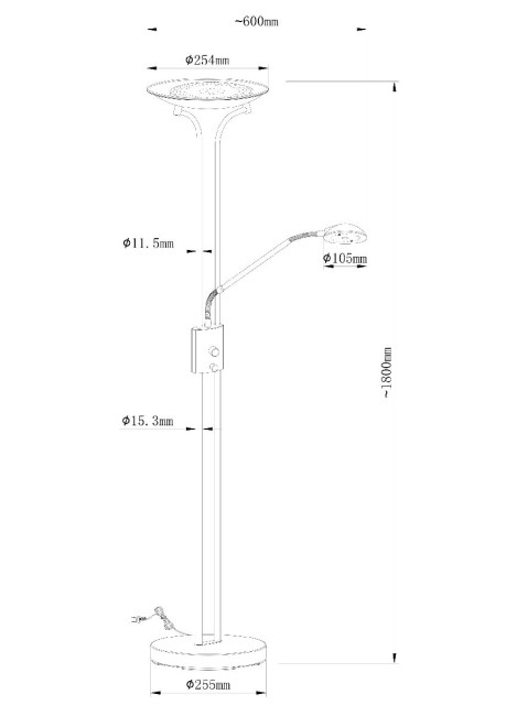 Торшер Arte Lamp Duetto A4329PN-2SS